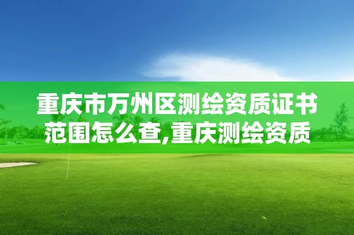 重慶市萬州區測繪資質證書范圍怎么查,重慶測繪資質如何辦理。