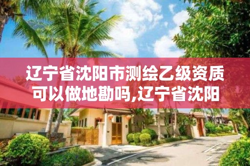 遼寧省沈陽市測繪乙級資質可以做地勘嗎,遼寧省沈陽市測繪乙級資質可以做地勘嗎多少錢。