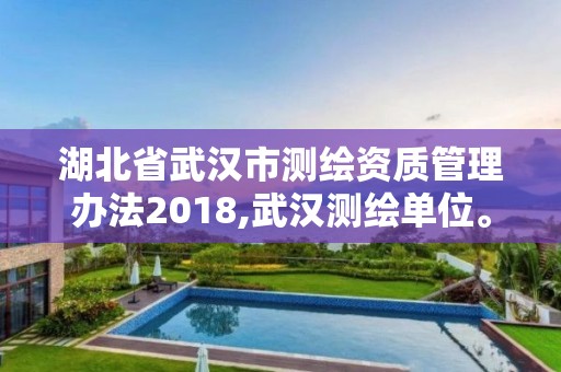 湖北省武漢市測繪資質管理辦法2018,武漢測繪單位。