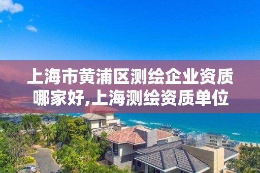 上海市黃浦區測繪企業資質哪家好,上海測繪資質單位。