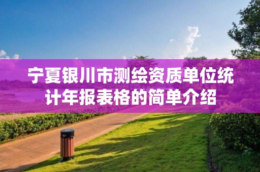 寧夏銀川市測繪資質單位統計年報表格的簡單介紹