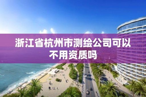 浙江省杭州市測繪公司可以不用資質嗎