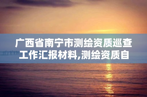 廣西省南寧市測繪資質巡查工作匯報材料,測繪資質自查情況表如何填寫。