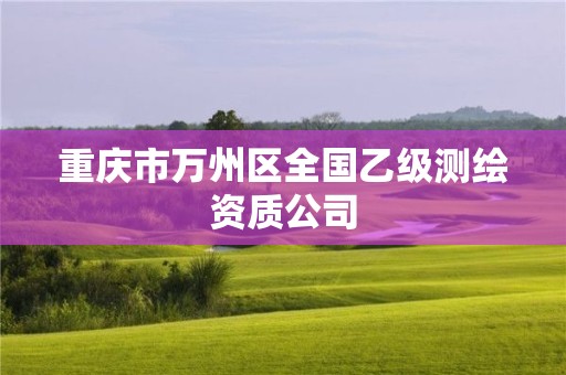 重慶市萬州區(qū)全國乙級測繪資質(zhì)公司