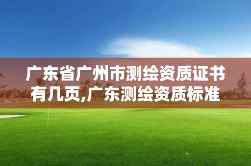 廣東省廣州市測繪資質證書有幾頁,廣東測繪資質標準。