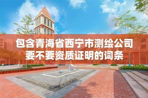 包含青海省西寧市測繪公司要不要資質證明的詞條