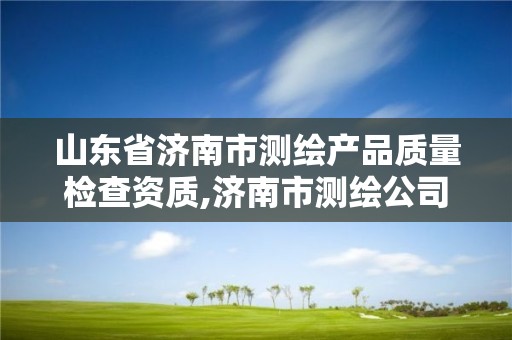 山東省濟南市測繪產品質量檢查資質,濟南市測繪公司。