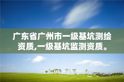 廣東省廣州市一級基坑測繪資質,一級基坑監測資質。