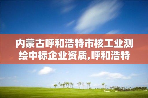 內蒙古呼和浩特市核工業測繪中標企業資質,呼和浩特測繪公司招聘。