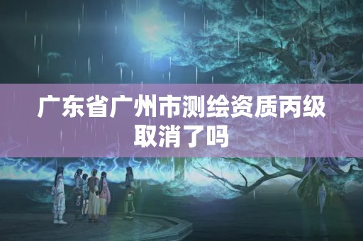 廣東省廣州市測繪資質丙級取消了嗎