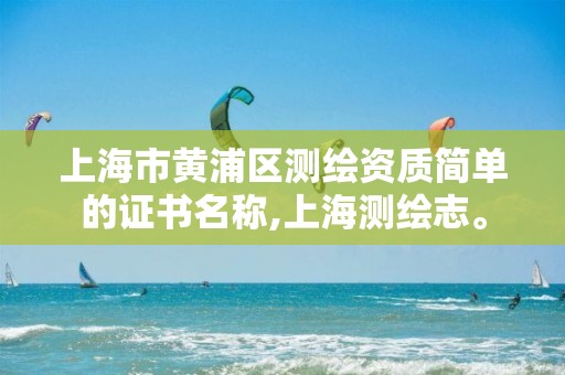 上海市黃浦區測繪資質簡單的證書名稱,上海測繪志。