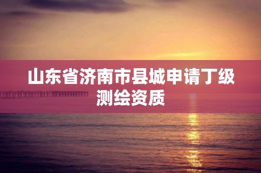 山東省濟南市縣城申請丁級測繪資質