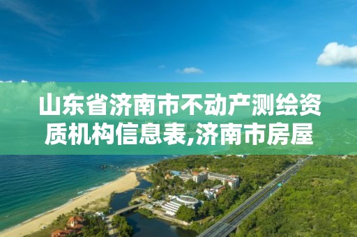 山東省濟南市不動產測繪資質機構信息表,濟南市房屋測繪院。