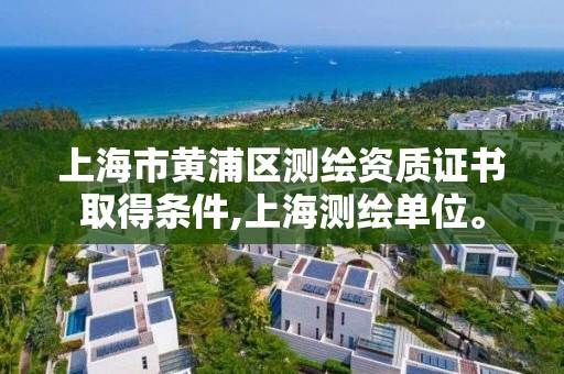 上海市黃浦區測繪資質證書取得條件,上海測繪單位。