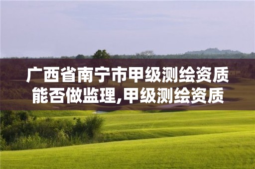 廣西省南寧市甲級測繪資質能否做監理,甲級測繪資質人員數量要求。