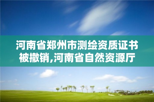 河南省鄭州市測繪資質(zhì)證書被撤銷,河南省自然資源廳關(guān)于延長測繪資質(zhì)證書有效期的公告。