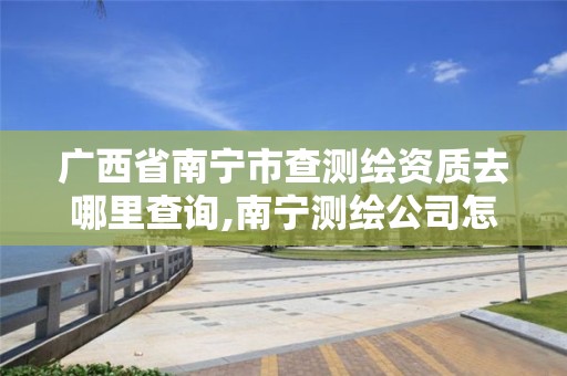 廣西省南寧市查測繪資質去哪里查詢,南寧測繪公司怎么收費標準。