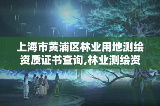 上海市黃浦區林業用地測繪資質證書查詢,林業測繪資質哪里辦理。