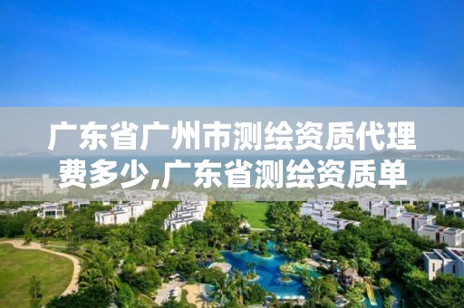 廣東省廣州市測繪資質代理費多少,廣東省測繪資質單位名單。