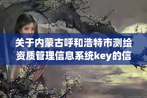 關于內蒙古呼和浩特市測繪資質管理信息系統key的信息