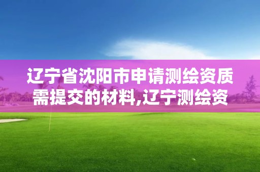 遼寧省沈陽市申請測繪資質需提交的材料,遼寧測繪資質單位。