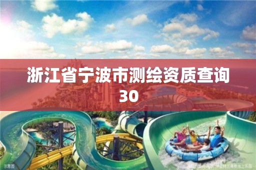 浙江省寧波市測繪資質查詢30