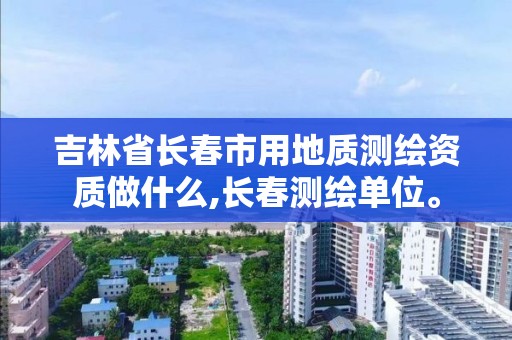 吉林省長春市用地質(zhì)測繪資質(zhì)做什么,長春測繪單位。