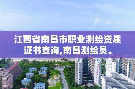 江西省南昌市職業測繪資質證書查詢,南昌測繪員。