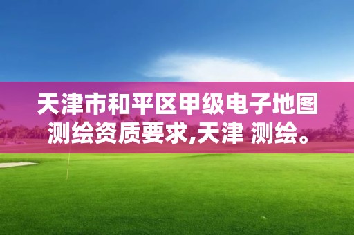 天津市和平區甲級電子地圖測繪資質要求,天津 測繪。