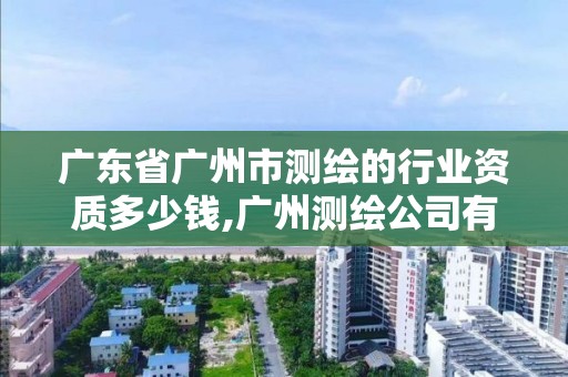 廣東省廣州市測繪的行業資質多少錢,廣州測繪公司有哪些。