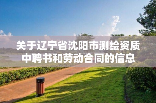 關于遼寧省沈陽市測繪資質中聘書和勞動合同的信息