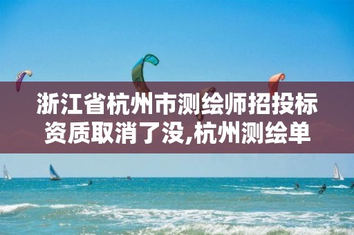 浙江省杭州市測繪師招投標資質取消了沒,杭州測繪單位。