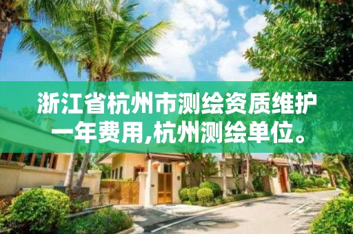 浙江省杭州市測繪資質維護一年費用,杭州測繪單位。