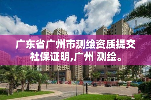 廣東省廣州市測繪資質提交社保證明,廣州 測繪。