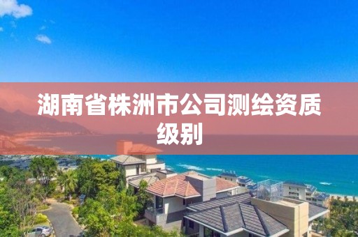 湖南省株洲市公司測繪資質級別