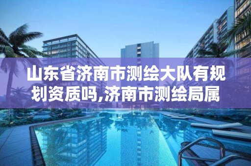 山東省濟南市測繪大隊有規劃資質嗎,濟南市測繪局屬于什么單位。