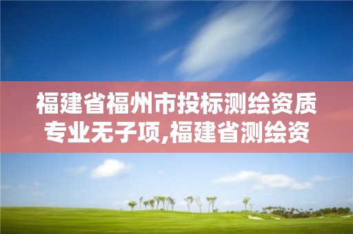 福建省福州市投標測繪資質專業無子項,福建省測繪資質查詢。