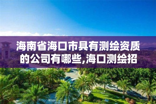 海南省海口市具有測繪資質的公司有哪些,海口測繪招聘。