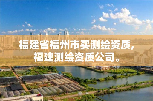 福建省福州市買測繪資質,福建測繪資質公司。