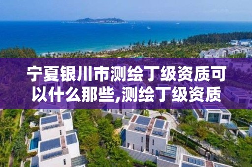 寧夏銀川市測繪丁級資質可以什么那些,測繪丁級資質全套申請文件。