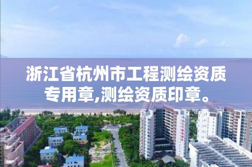 浙江省杭州市工程測繪資質專用章,測繪資質印章。