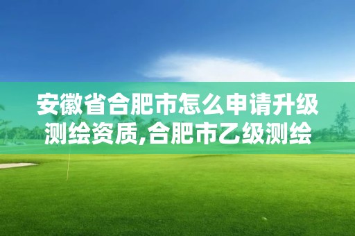 安徽省合肥市怎么申請(qǐng)升級(jí)測(cè)繪資質(zhì),合肥市乙級(jí)測(cè)繪公司。