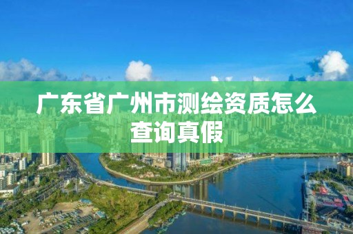 廣東省廣州市測繪資質怎么查詢真假