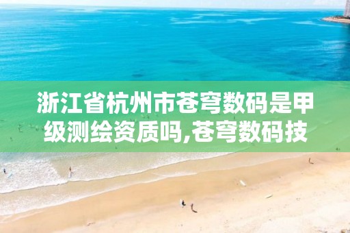 浙江省杭州市蒼穹數碼是甲級測繪資質嗎,蒼穹數碼技術有限公司。