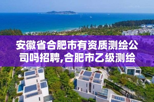 安徽省合肥市有資質測繪公司嗎招聘,合肥市乙級測繪公司。