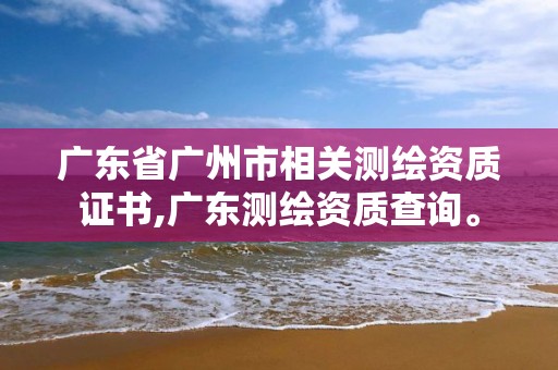 廣東省廣州市相關測繪資質證書,廣東測繪資質查詢。