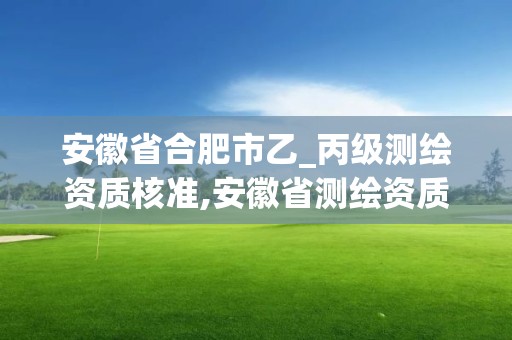 安徽省合肥市乙_丙級測繪資質(zhì)核準,安徽省測繪資質(zhì)延期公告。