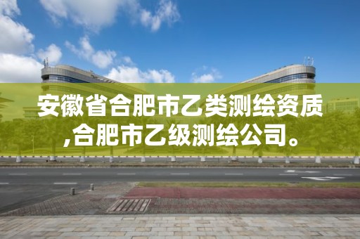 安徽省合肥市乙類測繪資質(zhì),合肥市乙級測繪公司。