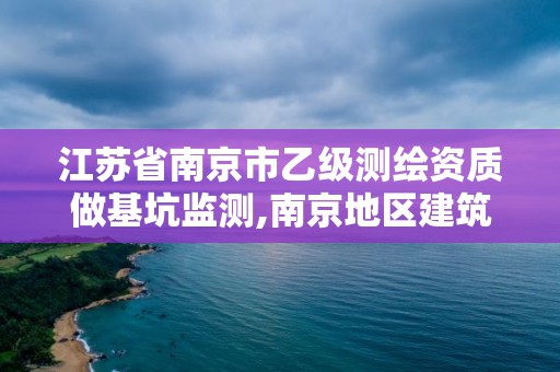 江蘇省南京市乙級測繪資質做基坑監測,南京地區建筑基坑工程監測技術規程。