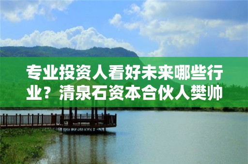 專業投資人看好未來哪些行業？清泉石資本合伙人樊帥：推薦老字號中國品牌